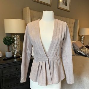 Peplum Faux suede Jacket